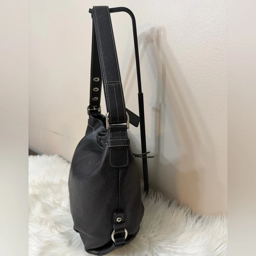 Coach Black Leather Shoulder Bag#F15064